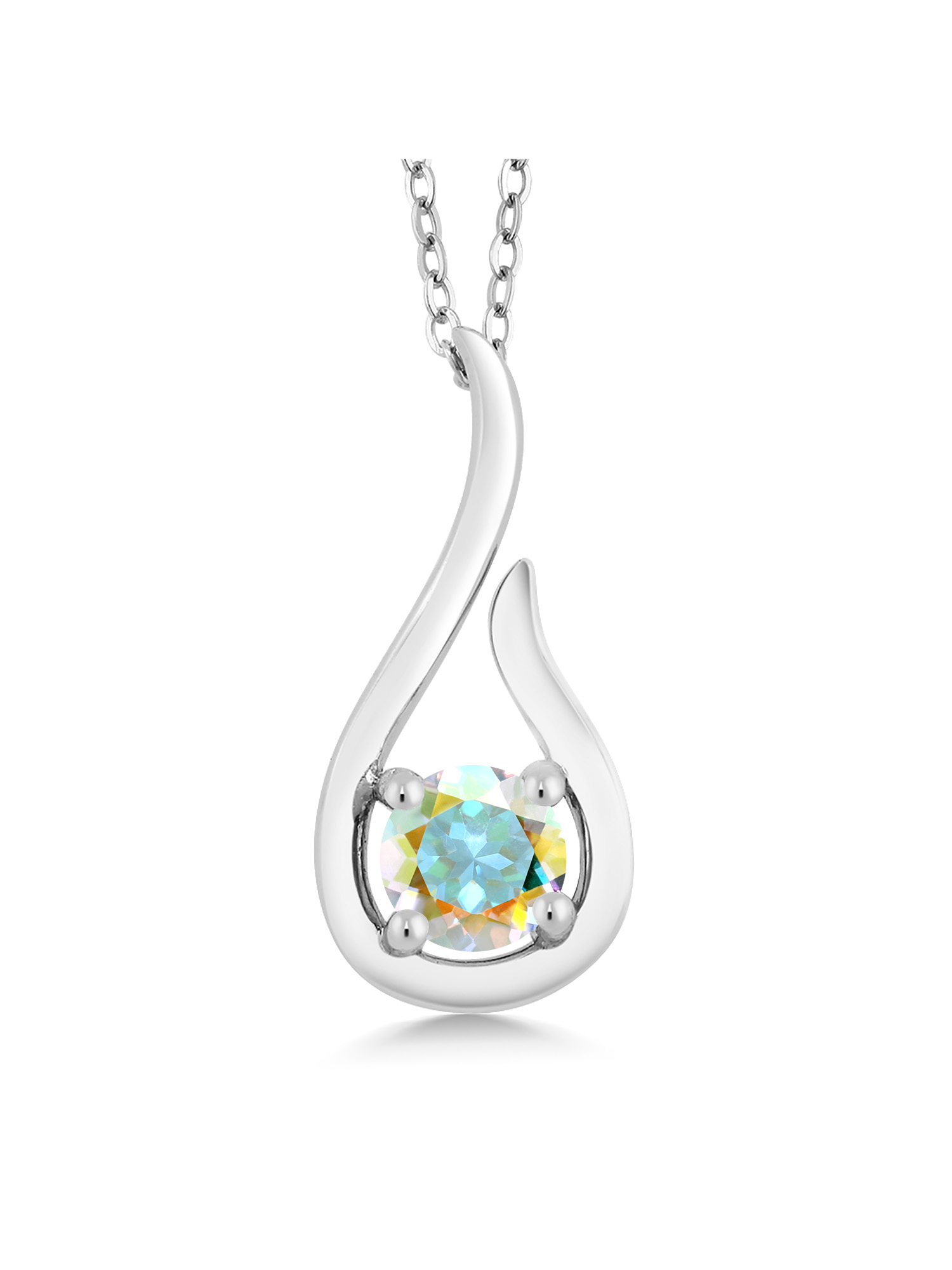 Gem Stone King 3.03 Ct Heart Shape London Blue Topaz 925 Sterling 2 Tone Pendant Gem Stone King 3.03 Ct Heart Shape London Blue Topaz 925 Sterling 2 Tone Pendant